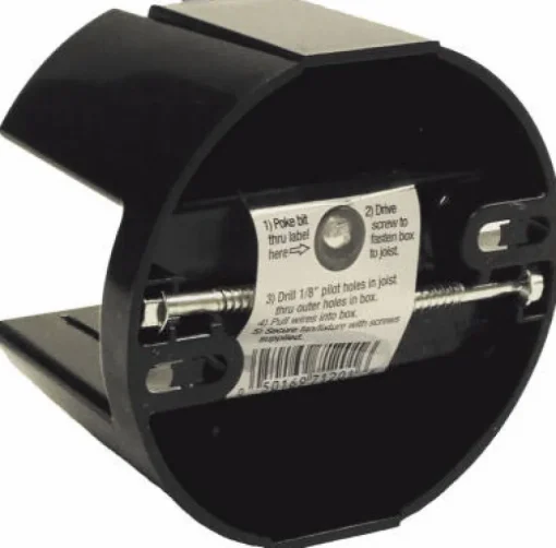 Raco 12-1/2 cu in Round Polycarbonate 1 gang Fan Box Black