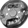 Raco 4 cu in Round Steel 1 gang Junction Box Gray