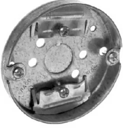 Raco 4 cu in Round Steel 1 gang Junction Box Gray