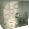 Raco 42 cu in Square Steel 2 gang Outlet Box Gray