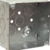 Raco 30-5/16 cu in Square Steel 2 gang Junction Box Gray