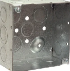 Raco 30-5/16 cu in Square Steel 2 gang Junction Box Gray