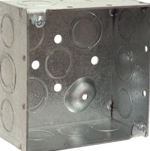 Raco 30-5/16 cu in Square Steel 2 gang Junction Box Gray