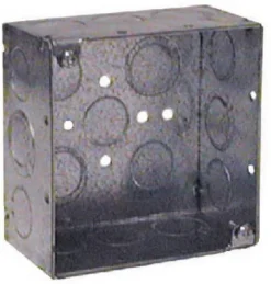Raco 30-5/16 cu in Square Steel 2 gang Junction Box Gray