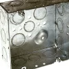 Raco New Work 42 cu in Square Steel Junction Box Gray
