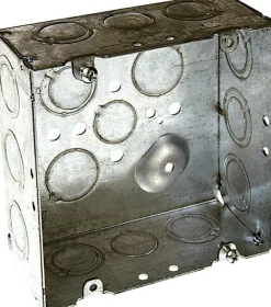 Raco New Work 42 cu in Square Steel Junction Box Gray