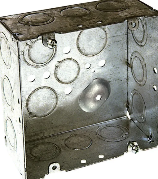 Raco New Work 42 cu in Square Steel Junction Box Gray