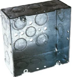 Raco New Work 42 cu in Square Steel Junction Box Gray