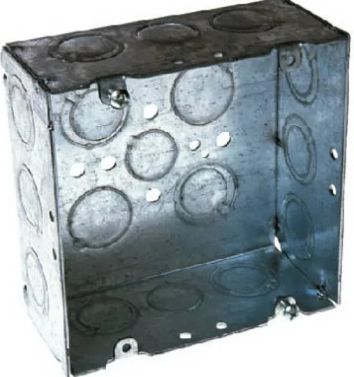 Raco New Work 42 cu in Square Steel Junction Box Gray