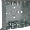 Raco Old Work 21 cu in Square Steel 2 gang Junction Box Gray