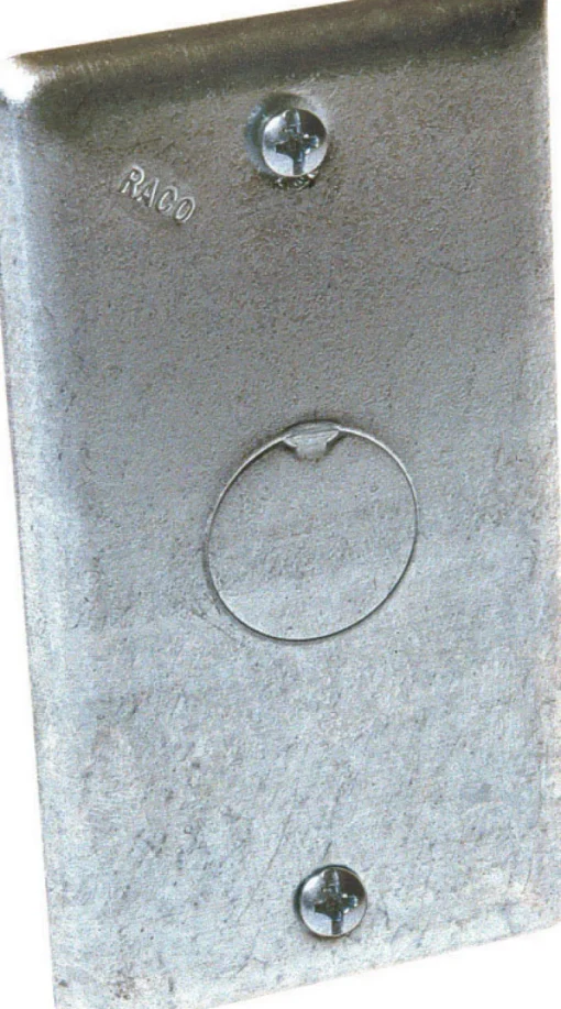 Raco Rectangle Steel 1 gang 4-3/16 in. H X 2-5/16 in. W Box Cover