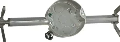 Raco RETRO-BASE 15.8 cu in Round Steel 1 gang Fan Box Gray