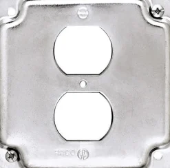 Raco Square Steel 2 gang 4 in. H X 4 in. W Box Cover