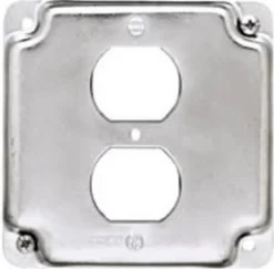 Raco Square Steel 2 gang 4 in. H X 4 in. W Box Cover