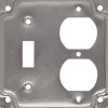 Raco Square Steel 2 gang 4 in. H X 4 in. W Box Cover