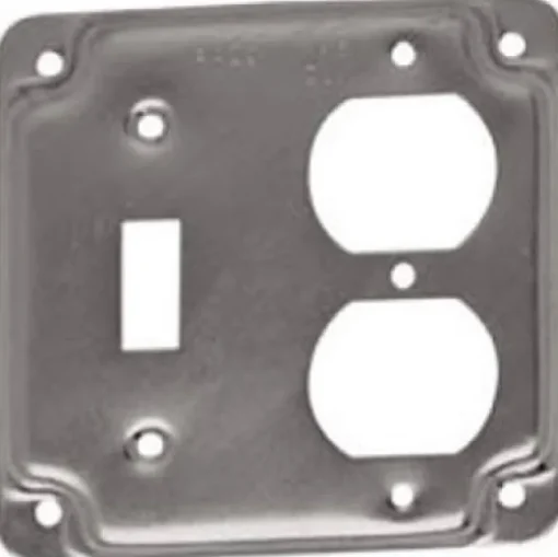 Raco Square Steel 2 gang 4 in. H X 4 in. W Box Cover
