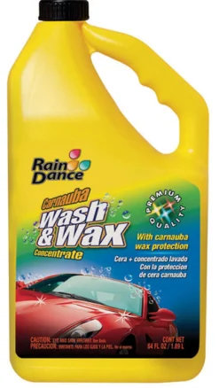 Rain Dance Concentrated Liquid Car Wash Detergent and Wax 64 oz. with Carnauba
