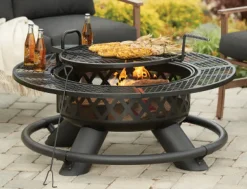 Ranch Fire Pit With Grill, 47-In.