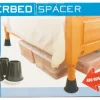 Range Kleen Plastic Bed Risers Black Round 6.63 in. W X 9.25 in. L 4 pk
