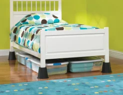Range Kleen Plastic Bed Risers Black Round 6.63 in. W X 9.25 in. L 4 pk