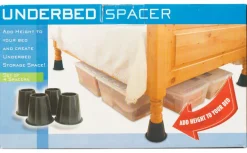 Range Kleen Plastic Bed Risers Black Round 6.63 in. W X 9.25 in. L 4 pk