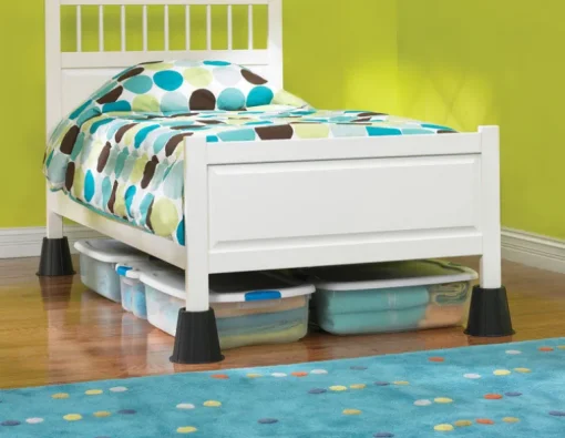 Range Kleen Plastic Bed Risers Black Round 6.63 in. W X 9.25 in. L 4 pk