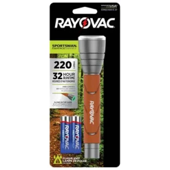 Rayovac Sportsman Essentials 220 lumens Orange LED Flashlight AA Battery