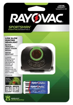 Rayovac Sportsman Essentials 22 lumens Black LED Headlight AAA Battery