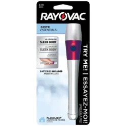 Rayovac Brite Essentials 60 lm Silver LED Flashlight AA Battery