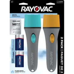 Rayovac Brite Essentials 20 lm Multicolored LED Flashlight D Battery