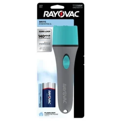 Rayovac Brite Essentials 20 lm Gray/Turquoise LED Flashlight D Battery
