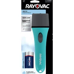 Rayovac Brite Essentials 20 lm Gray/Turquoise LED Flashlight D Battery
