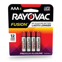 Rayovac Fusion AAA Alkaline Batteries 4 pk Carded
