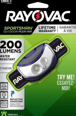 Rayovac Sportsman 200 lm Multicolored LED Head Lamp AAA Battery