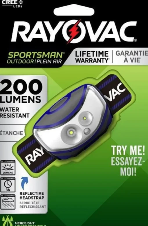 Rayovac Sportsman 200 lm Multicolored LED Head Lamp AAA Battery