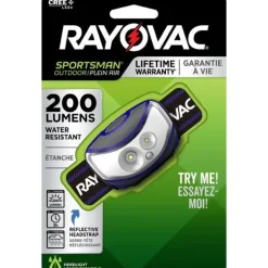 Rayovac Sportsman 200 lm Multicolored LED Head Lamp AAA Battery