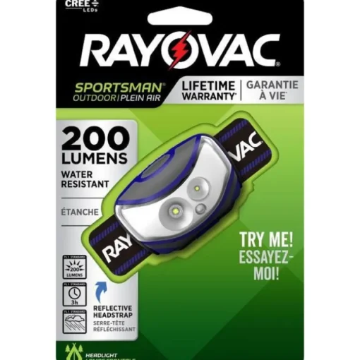 Rayovac Sportsman 200 lm Multicolored LED Head Lamp AAA Battery