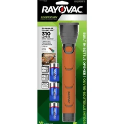 Rayovac Sportsman Essentials 310 lm Orange LED Flashlight C Battery
