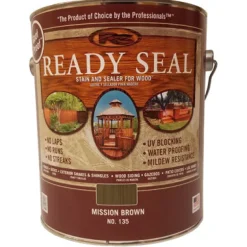 Ready Seal Goof Proof Semi-Transparent Mission Brown Oil-Based Wood Stain and Sealer 1 gal. (Pack of 4)