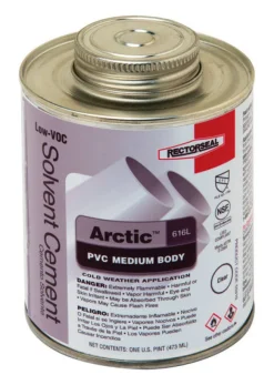RectorSeal Arctic Clear Solvent Cement For PVC 16 oz