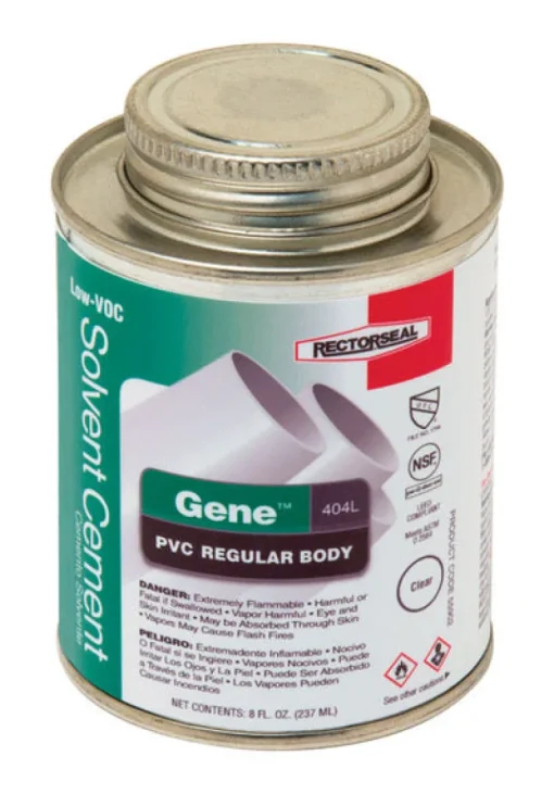 RectorSeal Gene 404L Clear Solvent Cement For PVC 8 oz