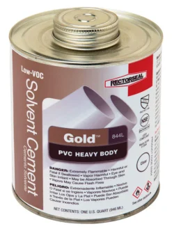 RectorSeal Gold Clear Solvent Cement For PVC 32 oz