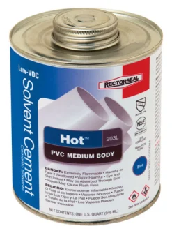 RectorSeal Hot Blue Solvent Cement For PVC 32 oz