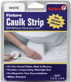Red Devil White Mildew Resistant Fixture Caulk Strip 6 ft. x 1/2 in.