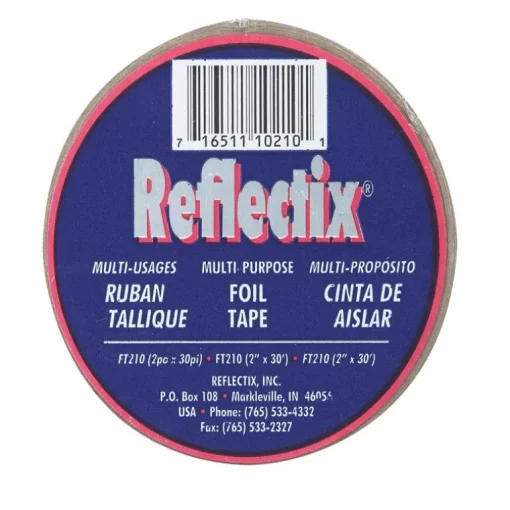 Reflectix 2 in. W x 30 ft. L Reflective Radiant Barrier Foil Tape Insulation Roll 5 sq. ft. (Pack of 6)