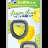 Refresh Your Car! Lemon Lime Sunshine Scent Mini Car Diffuser 0.7 oz Liquid