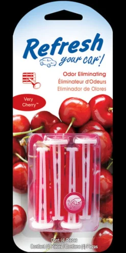 Refresh Your Car! Very Cherry Scent Car Vent Clip 0.7 oz Solid 4 pk