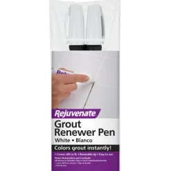 Rejuvenate Indoor Non Toxic White Grout Restorer Marker Pens 160 Linear ft. Coverage