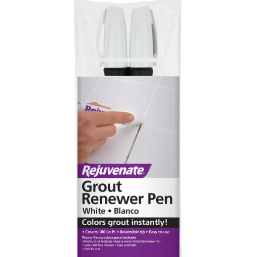 Rejuvenate Indoor Non Toxic White Grout Restorer Marker Pens 160 Linear ft. Coverage