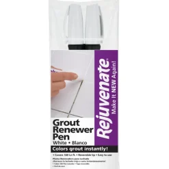 Rejuvenate Indoor Non Toxic White Grout Restorer Marker Pens 160 Linear ft. Coverage